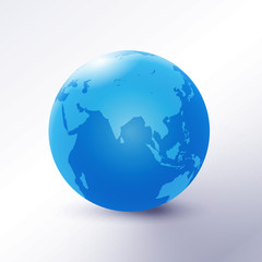 Globe icon vector business logo on white background