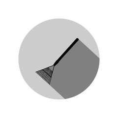 Rake leaves. Vector Illustration