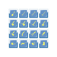 Tools icon. Flat vector icon set