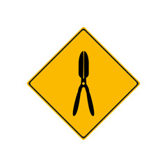 Garden pruner, agriculture tool icon
