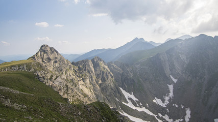 Fototapeta na wymiar Savage Landscape of Rocks, Carpathian Mountains, Roumania
