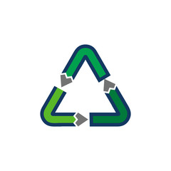 Obraz premium Recycle Pencil Logo Icon Design