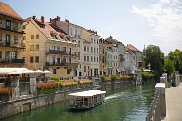 Beautiful Canal Water in Llubiana, Slovenia