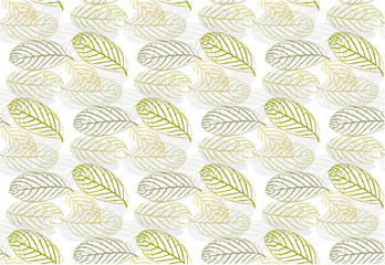 Autumn leaves seamless pattern. Floral jungle background.