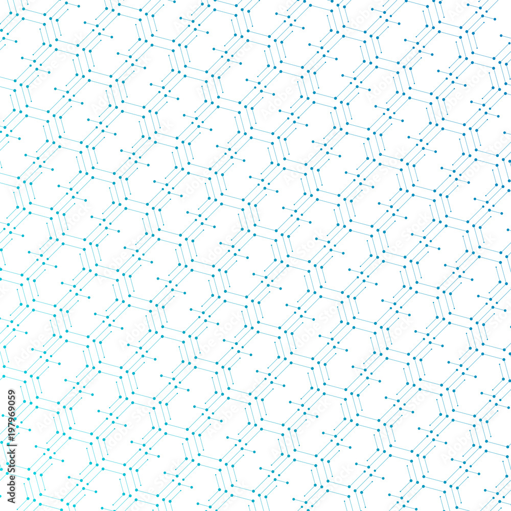 Poster Vector background of hexagons
