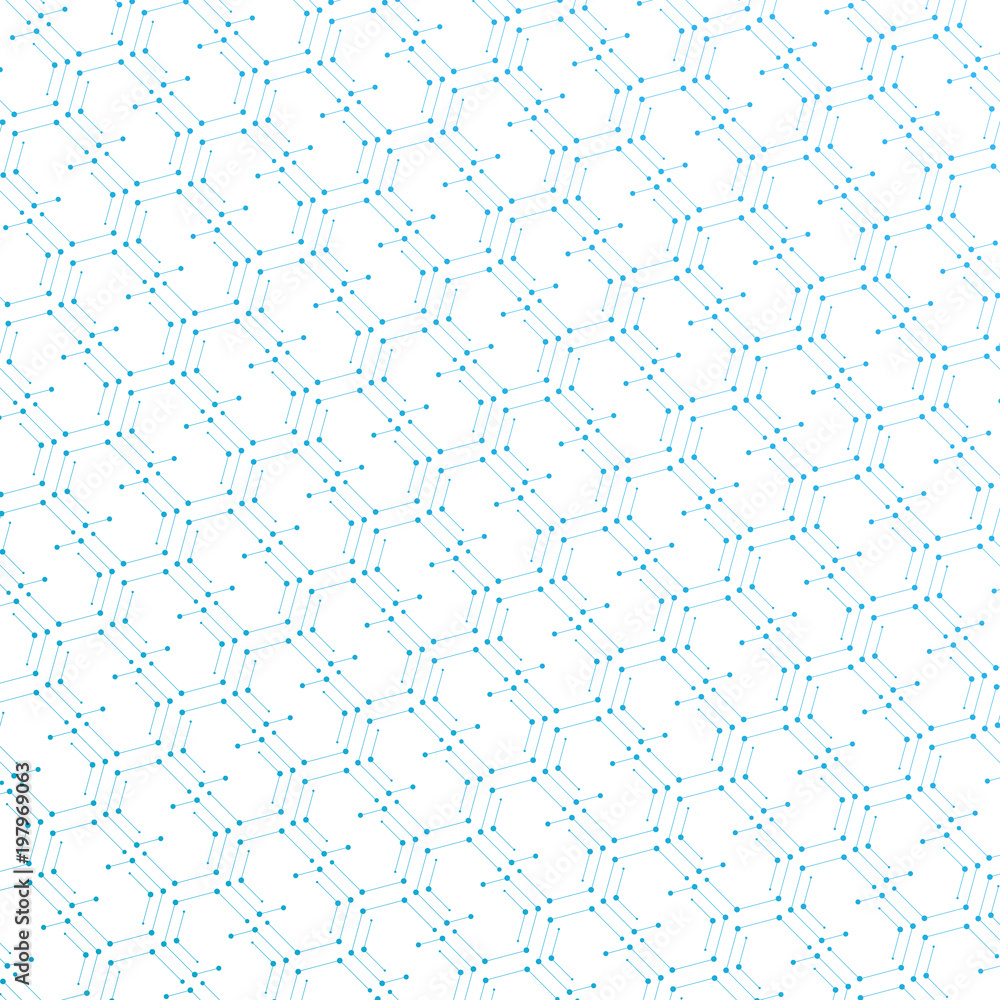 Poster Vector background of hexagons
