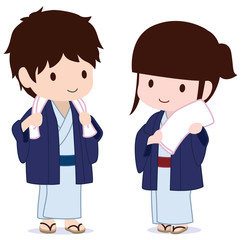 Obraz premium 旅する恋人たち 日本の温泉 タイプC