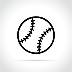 baseball ball icon on white background