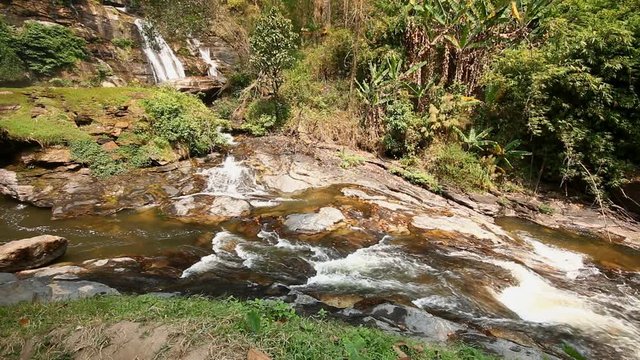 Vachiratarn waterfall in Doi inthanon national park, chiangmai Thailand