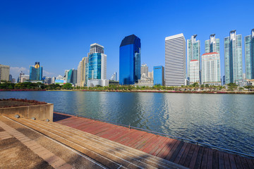 city view at Benjakitti Park, Bangkok, Thailand