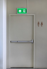 Fire exit Door in office building.