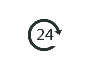 24 hours customer service icon 