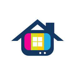 House Tv Logo Icon Design