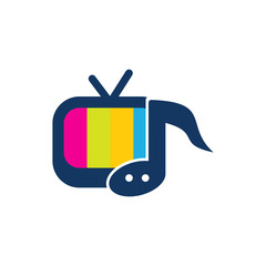 Music Tv Logo Icon Design