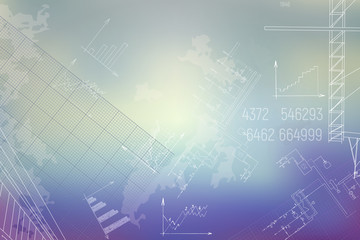 Obraz premium Technical blueprint vector illustration. Modern technology diagram. Boiler room plan.