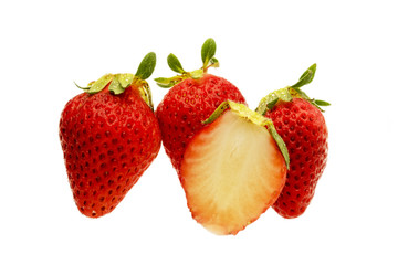 苺　さがほのか　佐賀県産　白抜き