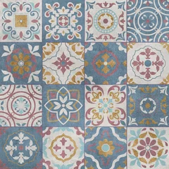 Tissu par mètre Tuiles marocaines fond pour les carreaux muraux, texture
