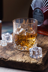 Glass of scotch whiskey