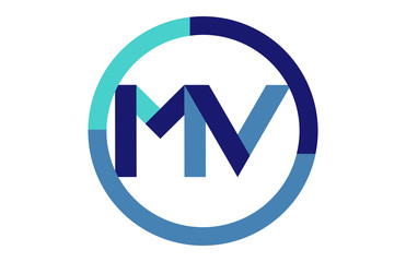 MV Global Blue Ribbon letter Logo