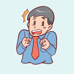 Shocked office worker