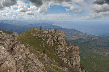 Fototapeta na wymiar Summer landscape of the southern Crimea RUSSIA.