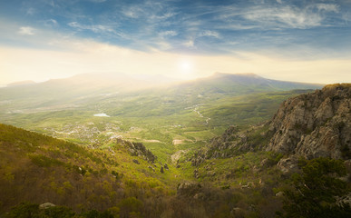 Summer landscape of the southern Crimea RUSSIA.