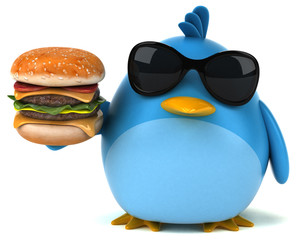 Blue bird - 3D Illustration