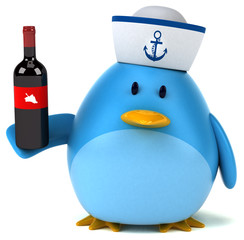 Blue bird - 3D Illustration