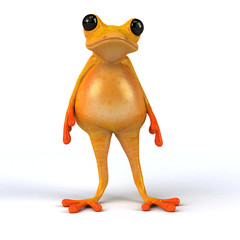 Fun frog - 3D Illustration