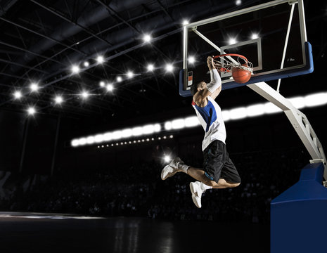 Basketball player in action