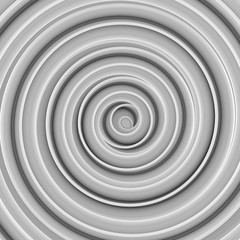 White twisted spiral shape abstract 3D render