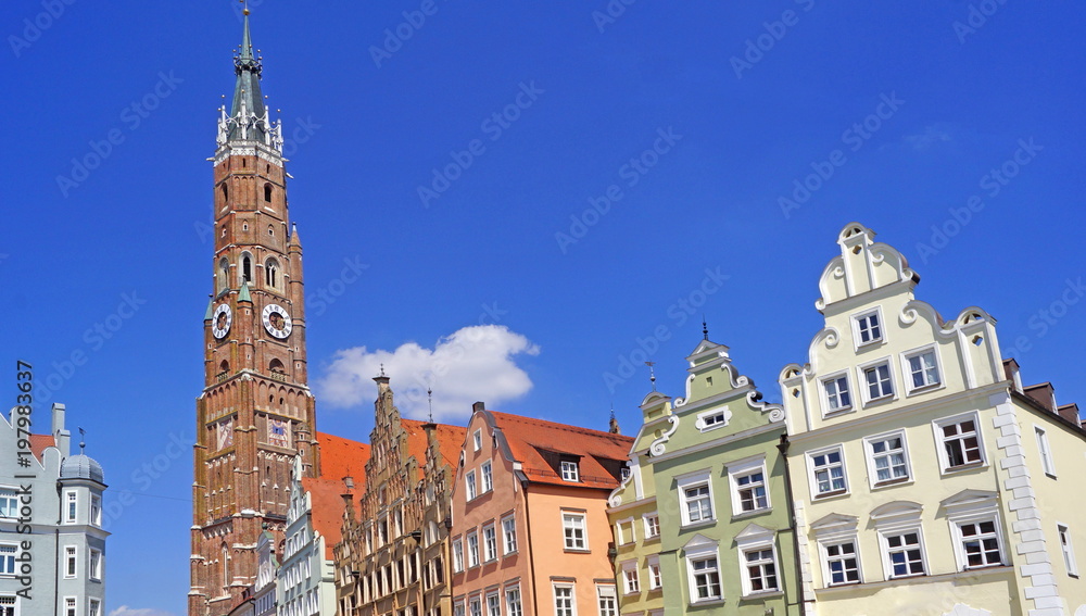 Sticker Altstadt von LANDSHUT ( Bayern )