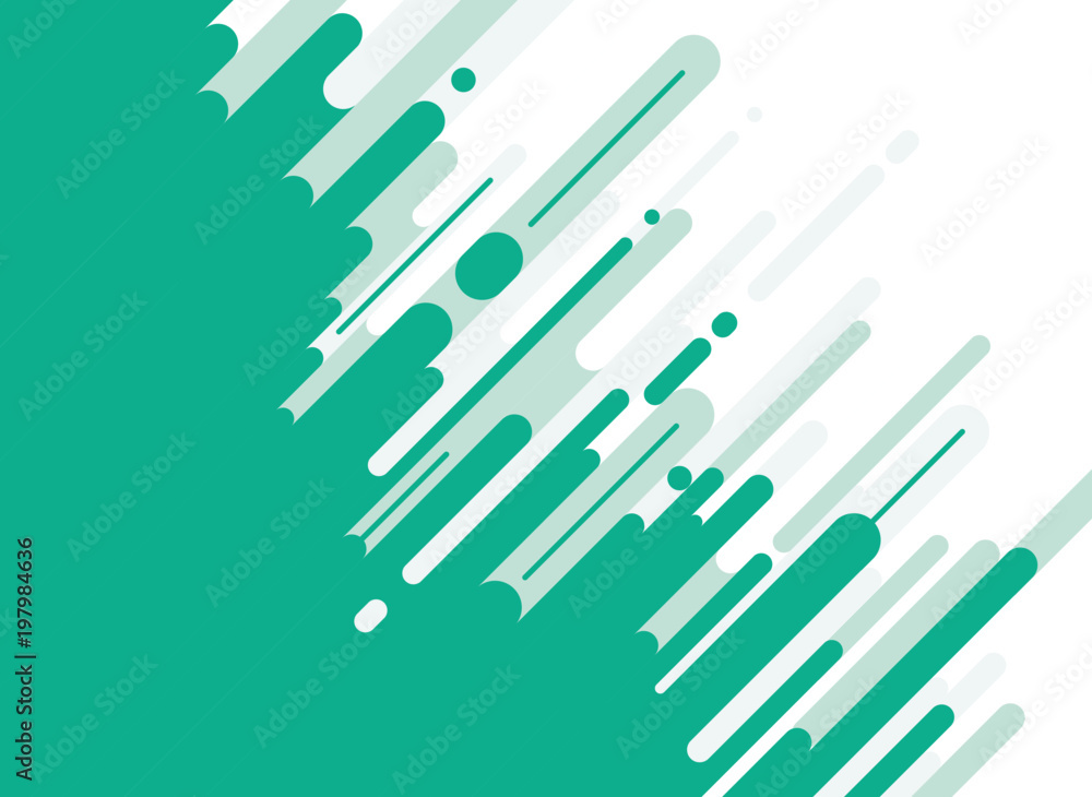 Poster abstract green and gray rounded lines dialognal halftone transition