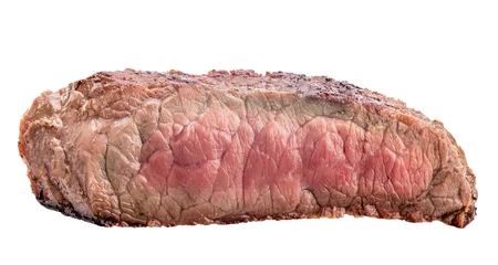Crédence de cuisine en verre imprimé Viande Raw beef steak, a piece of meat isolated on white background