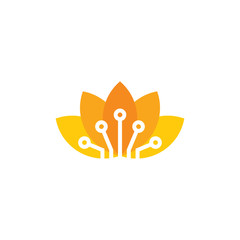 Lotus Digital Logo Icon Design