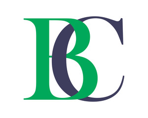 BC initial symbol letter typography typeface typeset logotype alphabet image vector icon