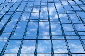 Building glass walls of skyscrapers in Shenzhen Financial District