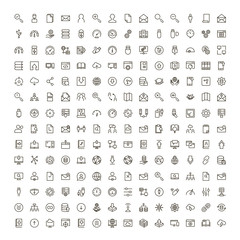 Data exchange icon set