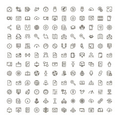 Data exchange icon set