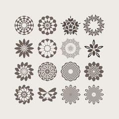 Mandala. Geometric circular ornament set. Round Ornament Pattern. Vintage decorative elements. Ethnic, Indian, Islamic, Asian, ottoman, Arabic motifs. Vector illustration.