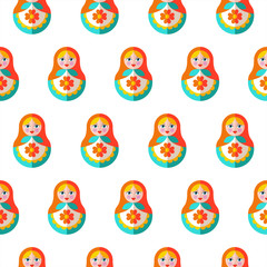 Seamless pattern. Russian souvenir. Vector illustration.