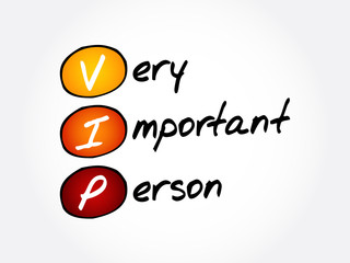 VIP - Very Important Person acronym, concept background