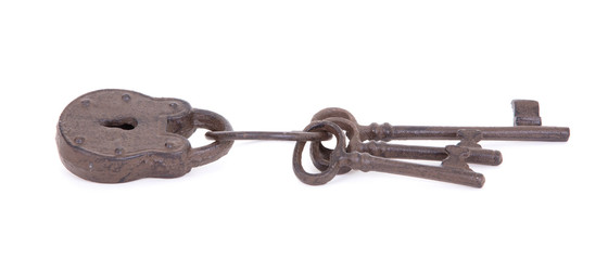 Antique keys on a ring