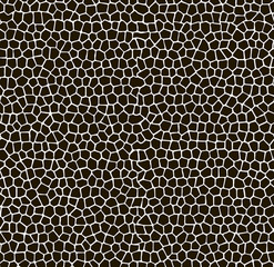 Mosaic seamless pattern. Black and white texture.