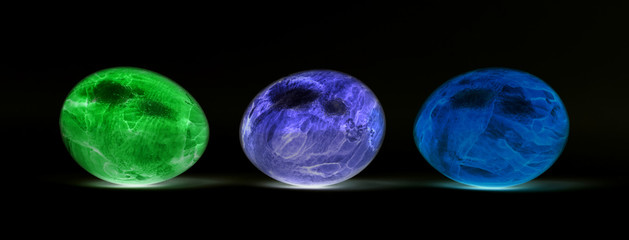 Painted eggs, easter - X-Ray