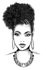 Photo sur Plexiglas Art Studio Portrait de femme africaine avec collier
