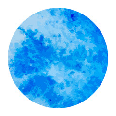 vector, isolated watercolor stain blue