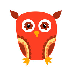vector, isolated owl, character, cartoon