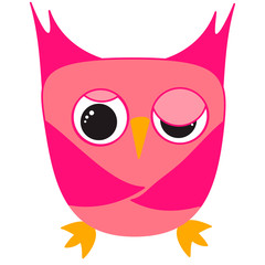 isolated owl, character, cartoon