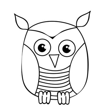  cute owl, character book coloring